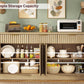 Oversized Buffet Cabinet With Walnut Finish Storage