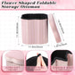 Flower Shaped Velvet Foldable Storage Ottoman Pink