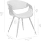 Butterfly Mid Century Modern Dining Chair Blue Upholstery Walnut Finish