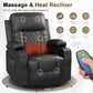 Living Room Furniture Set Loveseat Recliner And 2 Piece Massage Recliner Chairs