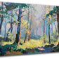 Forest Landscape Wall Art 48x24 Inches Canvas Painting