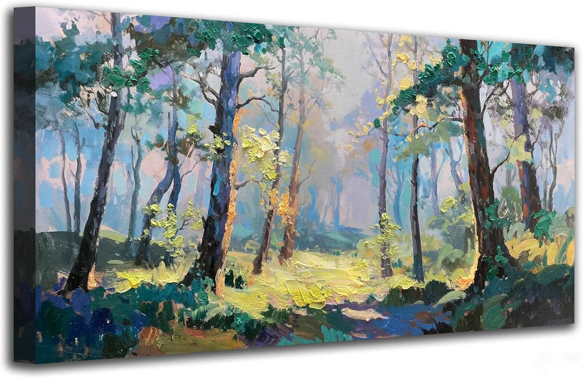 Forest Landscape Wall Art 48x24 Inches Canvas Painting