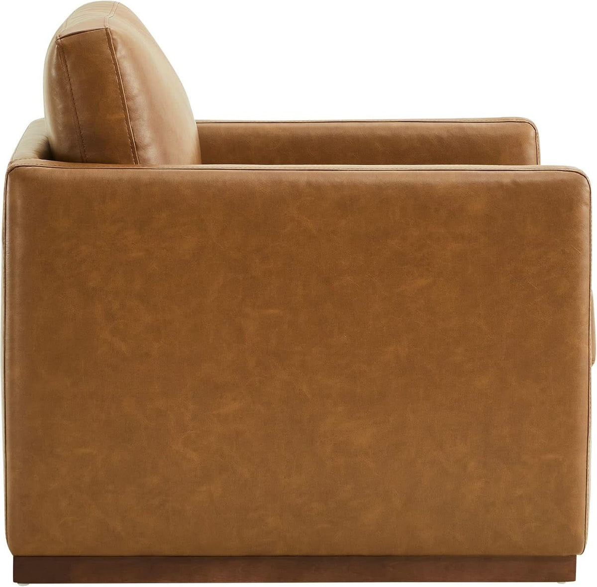 Swivel Accent Chair FauxLeather SaddleBrown Armchair LivingRoom
