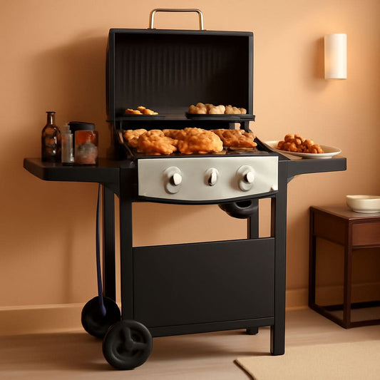 Two-Burner Propane Grill 20,000 BTU Stainless Steel