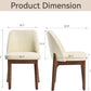 Beige Upholstered Dining Chairs With SolidWood Legs