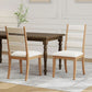 Farmhouse Ladder Back Dining Chairs Beige Upholstered
