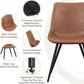 Dining Chairs Set Of 2 Brown Upholstered Faux Leather