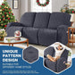 Dark Grey Premium Microfiber Recliner Stretchable Cover