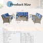 Cozy 11 Piece Outdoor Furniture Set with Swivel Chairs