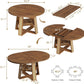 Walnut Extendable Round Dining Table Support Structure