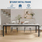 Grey Industrial Dining Table 78 Inch Mortise Tenon Joint