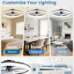 Modern Black Bladeless Ceiling Fan Remote Control