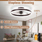 19.7 Inch Low Profile Ceiling Fan With Light Remote