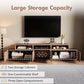Walnut Extendable Entertainment Center 63 To 94 Inches Wide