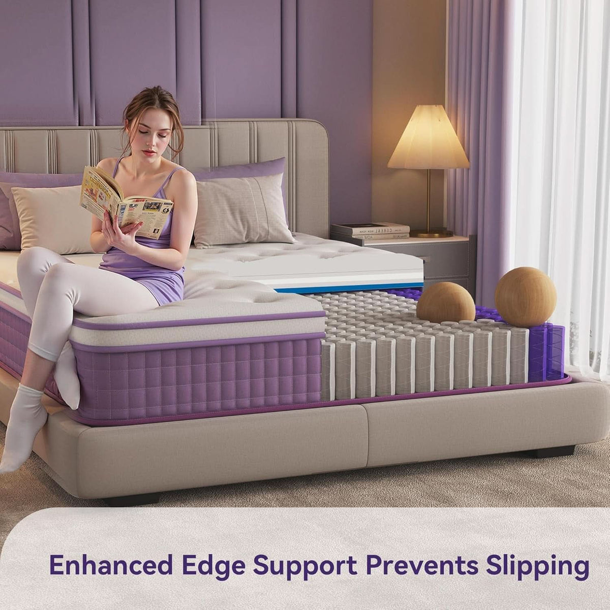 Queen Hybrid Gel Memory Foam Mattress In Box CertipurUS-4
