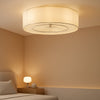 20Inch Boho Bladeless Flush Ceiling Fan Ambient Light