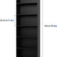 Six Tier Open Bookcase Tall Freestanding Shelving Black-2