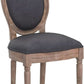 French Country Dining Chairs Set of 4 Oak Wood Round Back