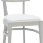 Coastal Grey Cane Seat Cushion Dining Chair For Kitchen