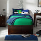 Twin XL Platform Bed With Authentic Walnut Finish Drawers
