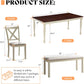 71 Inch Premium Solid Wood Dining Table Walnut Finish