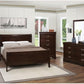 Traditional Full Dimensions Cappuccino Sleigh Panel Bed