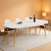 Extendable Oval Dining Table Metal Construction Grey-0