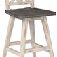 Amsonia Counter Height Swivel Barstool Set 2 White