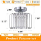 Semi Flush Crystal Chandelier Silver Ceiling Light