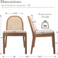 Beige Rattan Dining Chairs Featuring Contemporary Wood