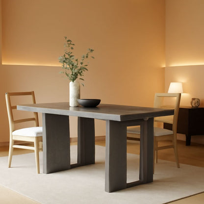 71 Inch Rustic Gray Farmhouse Dining Table For 6 To 8