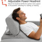 Charcoal Upholstered Power Recliner Sofa 88.6 Inches