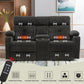 Power Reclining Loveseat With Console Heated Massage