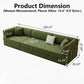Green Modular Sectional Sofa Bed Removable Ottoman