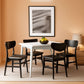 Home Lucca Retro Black And Grey Cushion Dining Chair Set 2