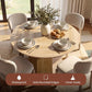 43 Inch Circular Dining Table With Solid Wood Pedestal