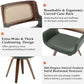 Ergonomic Walnut Swivel Dining Chairs With Armrests
