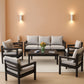 Aluminum Patio Set 10 Piece Waterproof Covers Gray
