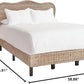 CoastalInspired Full Size Rattan Bed Headboard Grey