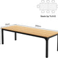 78 Inch Rustic Wood Dining Table For 6-8 People Rectangular