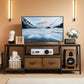 Rustic Brown TV Stand 75 Inch Entertainment Center Pro