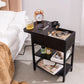 Slim Charging End Table With USB Ports And Outlets