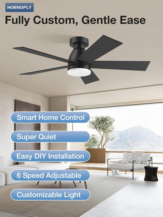 42Inch Smart Ceiling Fan With Integrated LED Lights
