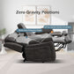 Zero Gravity Power Reclining Loveseat Console Charcoal