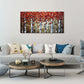 Red Birch Trees Wall Art 24x48 Inches Hand Painted Oil On Canvas