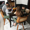 Ergonomic Walnut Swivel Dining Chairs With Armrests