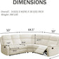 Off White Recliner Sectional Sofa Five Seats Living Room