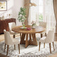 Round 47 Inch Farmhouse Dining Table For Four Kitchen Living Room Wood
