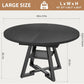 Black Industrial Expandable Oval Dining Table Shelves