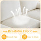 Beige 111 Inch U Shape Corduroy Sectional Sofa With Chaises-3